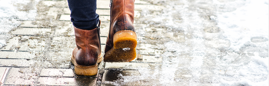 walking on wet floor