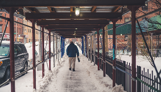 a man walking